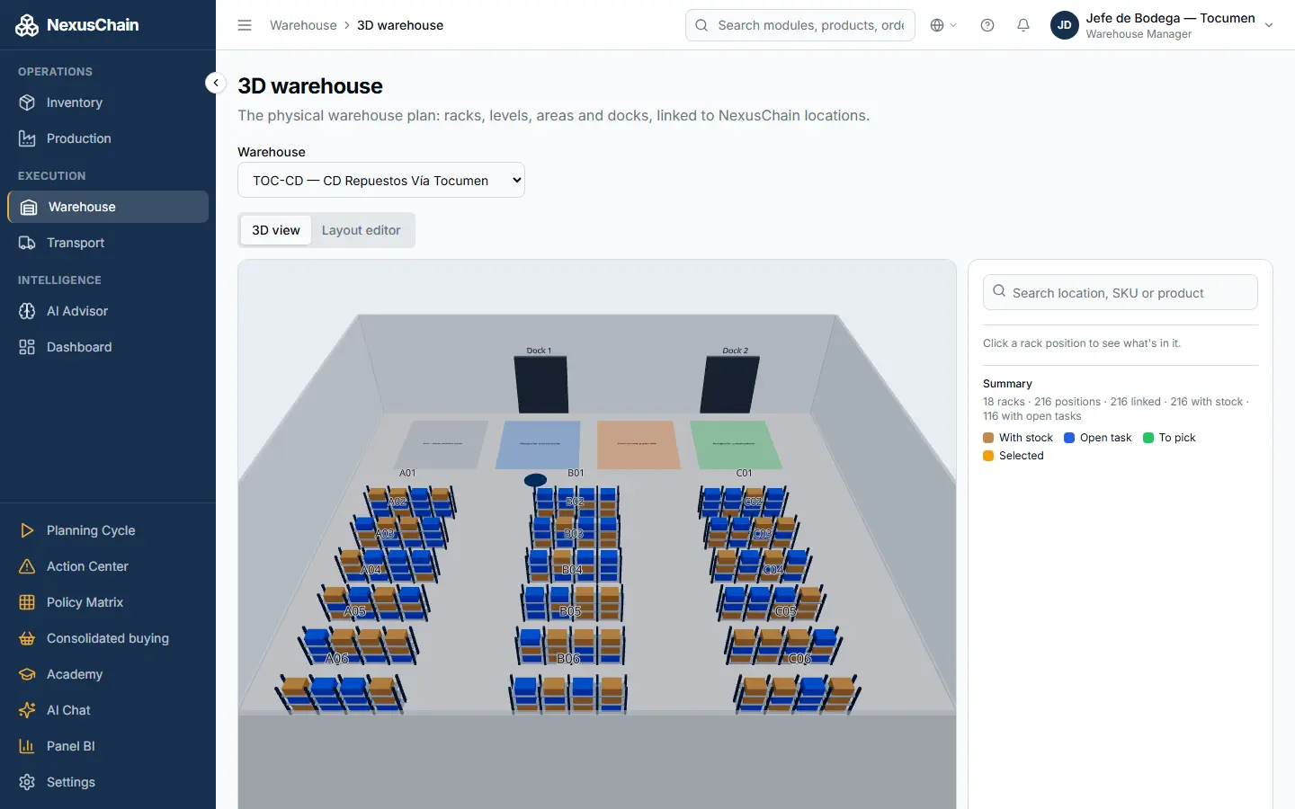 Screenshot: 3D warehouse