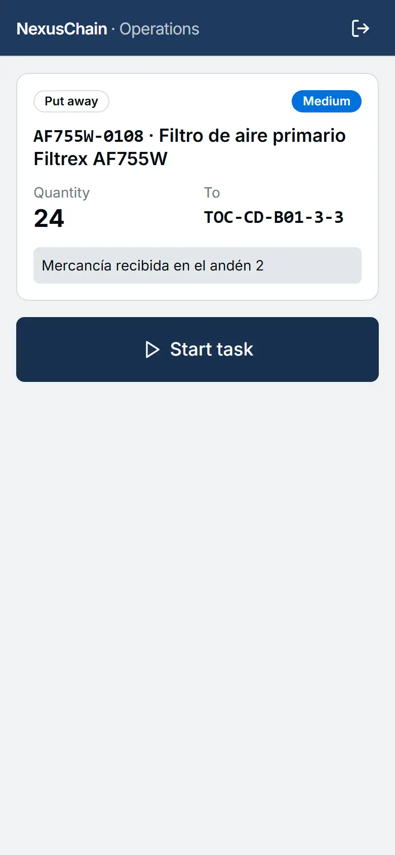 Screenshot: Tasks with scanning