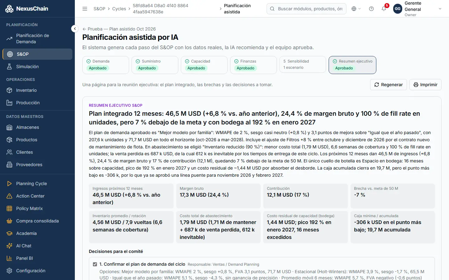 Captura: Planificación asistida